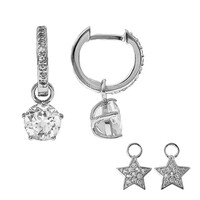 Pendientes en plata con Topacio blanco