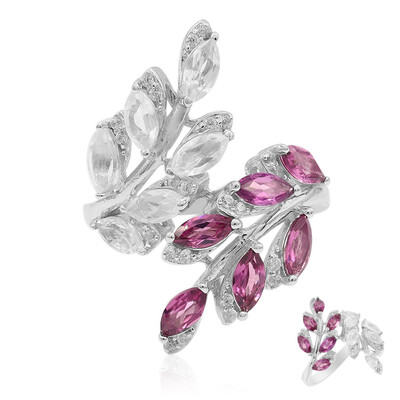 Anillo en plata con Rodolita