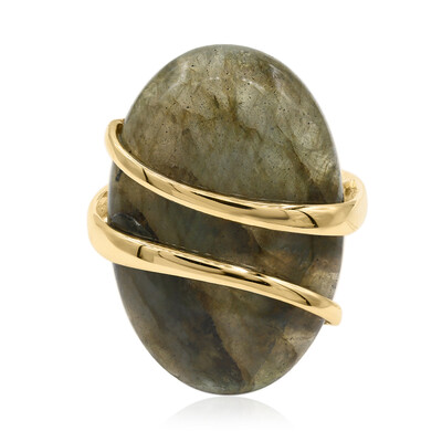 Anillo en oro con Labradorita