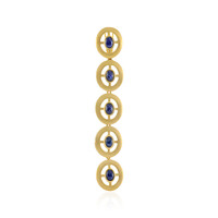 Colgante en plata con Zafiro estrella azul