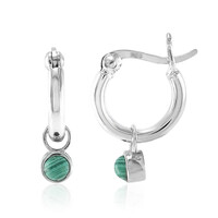 Pendientes en plata con Malaquita
