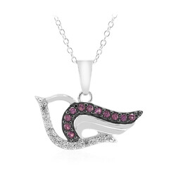 Collar en plata con Rodolita