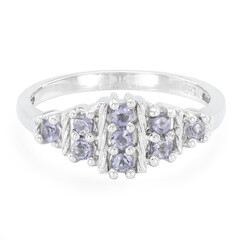 Anillo en plata con Iolita de Madagascar