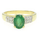 Anillo en plata con Esmeralda de Bahía