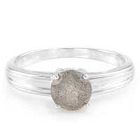 Anillo de hombre en plata con Espectrolita