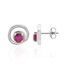 Pendientes en plata con Rubí de Bemainty