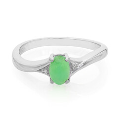 Anillo en plata con Crisoprasa imperial