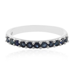 Anillo en plata con Zafiro azul