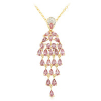 Collar en oro con Zafiro Padparascha no calentado (AMAYANI)
