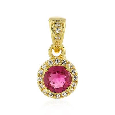Colgante en plata con Turmalina rosa
