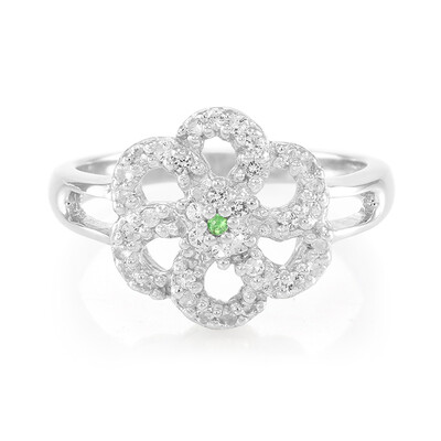 Anillo en plata con Tsavorita Kenia