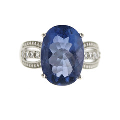 Anillo en plata con Fluorita de color cambiante