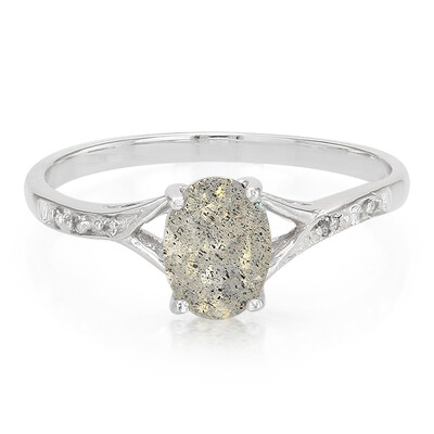 Anillo en plata con Labradorita