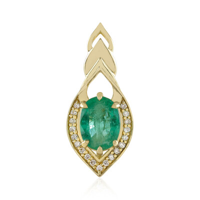 Colgante en oro con Esmeralda de Zambia AAA (de Melo)