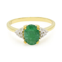 Anillo en plata con Esmeralda de Bahía