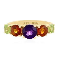 Anillo en plata con Amatista de Zambia
