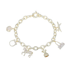 Brazalete en plata con Zircón (Adela Silber)