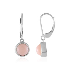Pendientes en plata con Ópalo rosa