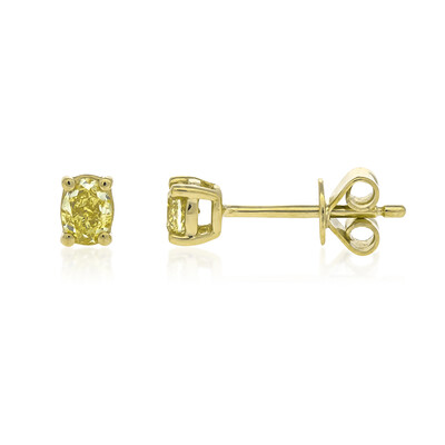 Pendientes en oro con Diamante amarillo SI2 (CIRARI)