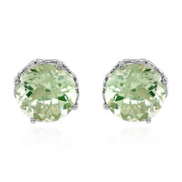 Pendientes en plata con Amatista verde