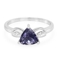 Anillo en plata con Iolita de Ceilán