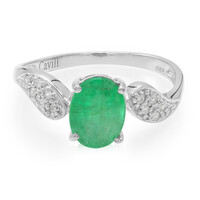 Anillo en plata con Esmeralda de Bahía