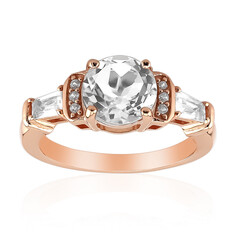 Anillo en plata con Topacio blanco