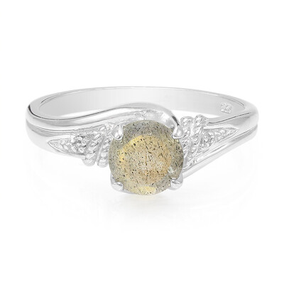 Anillo en plata con Espectrolita