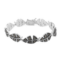 Brazalete en plata con Marcasita