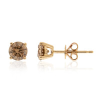 Pendientes en oro con Diamante chocolate SI2 (CIRARI)