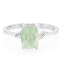 Anillo en plata con Prehnita