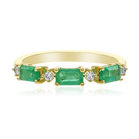 Anillo en oro con Esmeralda de Zambia AAA (CIRARI)