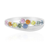 Anillo en plata con Zafiro rosado