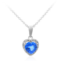 Collar en plata con Topacio azul índigo