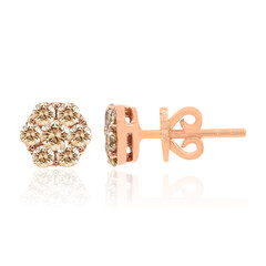 Pendientes en oro con Diamante rosa de Francia SI