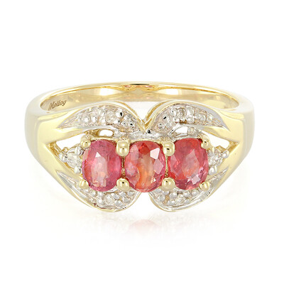 Anillo en oro con Zafiro Padparascha no calentado