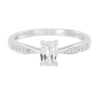 Anillo en plata con Goshenita