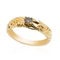 Anillo en oro con Diamante champán Argyle SI2 (de Melo)