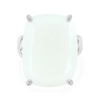 Anillo en plata con Piedra de Luna blanca