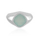 Anillo en plata con Calcedonia agua