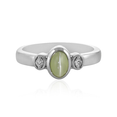 Anillo en plata con Crisoberilo ojo de gato