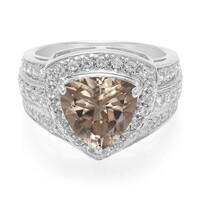 Anillo en plata con Cuarzo ahumado