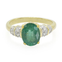 Anillo en plata con Esmeralda de Bahía