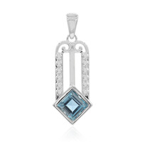 Colgante en plata con Topacio azul de Londres (VIENNA 1903)