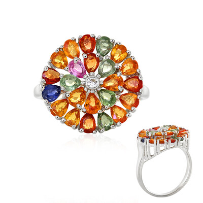 Anillo en plata con Zafiro amarillo