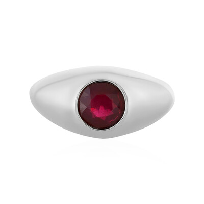 Anillo en plata con Rubí de Madagascar