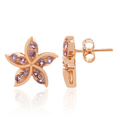 Pendientes en plata con Zafiro rosado (Remy Rotenier)