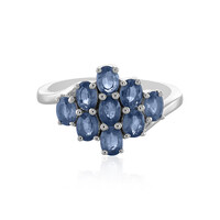 Anillo en plata con Zafiro azul
