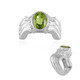 Anillo en plata con Peridoto (de Melo)