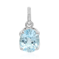 Colgante en plata con Topacio azul cielo